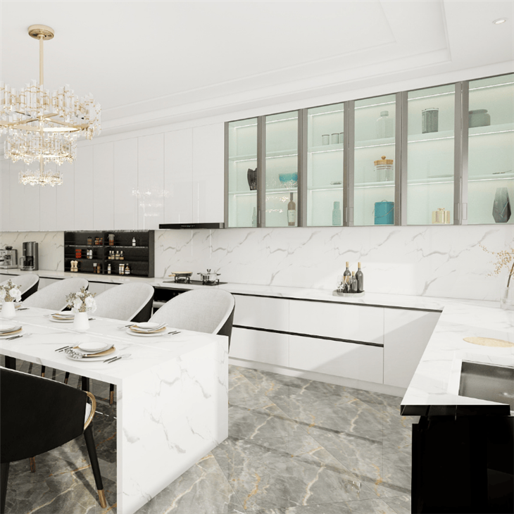 High Gloss White Lacquer Kitchen Cabinets suppliers