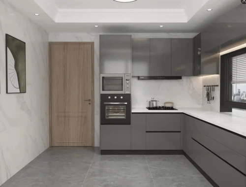 Light Grey Gloss Kitchen Cupboards suppliers