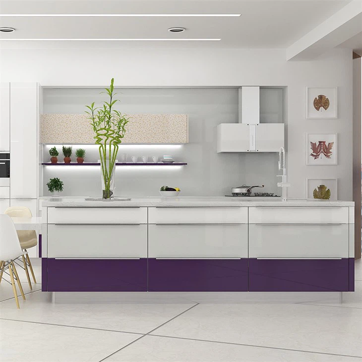 High Gloss Finish Kitchen Cabinets